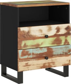 vidaXL tömör újrahasznosított és szerelt fa éjjeliszekrény 50x33x62 cm