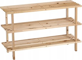 Fa cipősszekrény 3 polccal 80x26x49,5cm