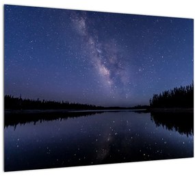Az éjszakai égbolt képe (üvegen) (70x50 cm)