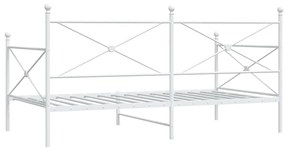 kanapéágy matrac nélkül fehér 107x203 cm acél