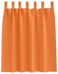 Függönyök 2 pcs Fényes narancssárga 140x140cm Poliészter