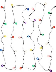 RAINBOW BULBS LED kültéri égősor, 30 színes égővel