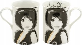 Bögre szett Kpl 2 db-os Lány My Girl Porcelán Bögrék Fehér