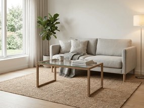 Konferenciasztal NATURELE üveglappal, 90x50 cm, sötétbarna