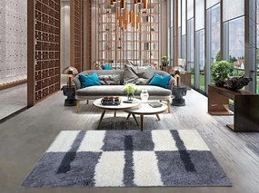 Torbole modern shaggy szőnyeg szürke bézs 250 x 350 cm