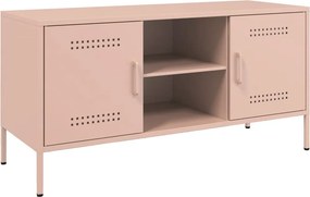 vidaXL rózsaszín acél TV-szekrény 100,5 x 39 x 50,5 cm