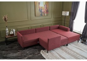 Téglavörös sarokkanapé (U alakú) Belen – Balcab Home