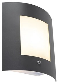 Kültéri fali lámpa antracit IP44 világos-sötét érzékelő - Smaragd 1