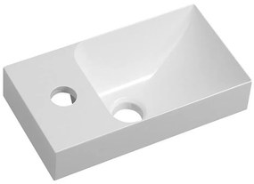 Sapho - Falra szerelhető mosdó PICCOLINO 31x17 cm balos/öntött márvány/fehér