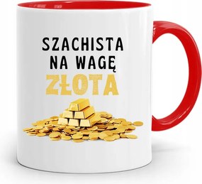 Sakkozóknak Piros Bögre Születésnapi Ajándék fényképes nyomtatással