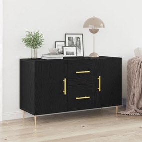 Fekete tölgyfa szekrény 100x36x60 cm Mérnöki fa
