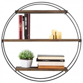 Fali polc TULIPA 60x15 cm lucfenyő/fekete