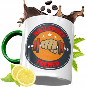 Zöld Bögre Edzőnek Ajándék, fényképes nyomattal