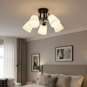 PAFOS felületre szerelhető csillár 5xE27/15W/230V fekete