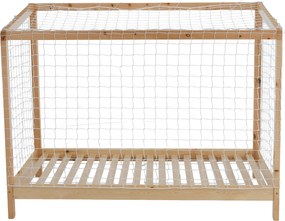 Montessori ágy, természetes/fehér/kék/piros, 90x200, FUTAL