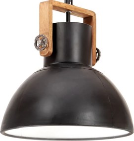 vidaXL kerek fekete ipari függőlámpa 25 W 40 cm E27