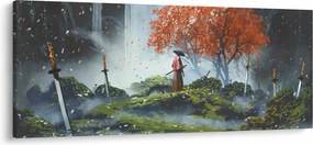 Kép - A kardok kertjének illusztrációja (120x50 cm)