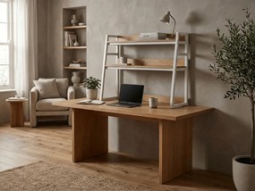 Polc az asztalra VERTEX 90x95 cm, fehér / tölgy dekoráció