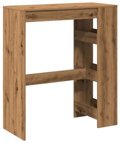 kézműves tölgy szerelt fa bárasztal tárolókkal 90x40x103,5 cm
