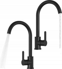 Konyhai Csaptelep Fekete Pöttyös Kifolyócső Lekerekített Prestige Plusz Csaptelep