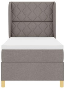 Boxspring ágy matraccal Sötétszürke 90x190 cm Szövet Tópszínű