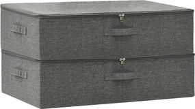 vidaXL 2 db antracitszürke szövet tárolódoboz 70 x 40 x 18 cm