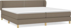 vidaXL tópszínű szövet rugós ágy matraccal 200 x 200 cm