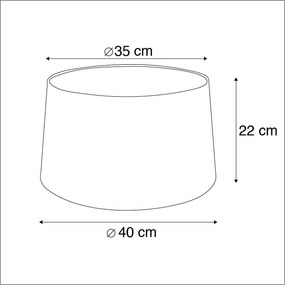 Fekete pamut lámpabúra arany belsővel 40/35/22