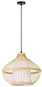 Immax 08256L - Csillár zsinóron PINCHOS 1xE27/40W/230V átm. 40 cm bambusz 08256L