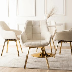 Bézs Bouclé Forgószék MIA