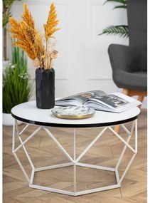 Kávésasztal DIAMOND 40x70 cm fekete/fehér