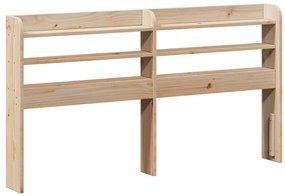 tömör fenyőfa fejtámla polcokkal 120 cm