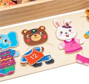 Állatos puzzle dobozban Montessori Baby Mix
