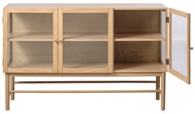 Natúr színű tölgyfa tálalószekrény 88x140 cm Elba – Unique Furniture