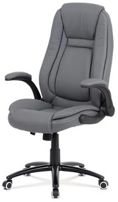 Szürke Ekobőr Irodai Főnöki Szék, Hinta Mechanikával. GREY – KA-G301
