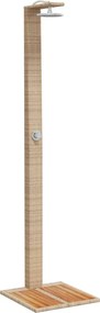 vidaXL bézs polyrattan és akácfa kültéri zuhanyzó 50 x 55 x 224 cm