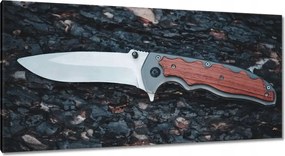 Vászonkép 115x55 Barna túlélő kés
