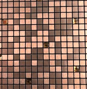 3d Öntapadós Ragasztható Rose Arany Mini Mozaik Strassz Berakással- Fém Csempe - Mozaik Panel 30 X 30 C