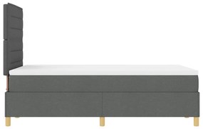 Box Spring Ágy matraccal Sötétszürke Kis Kettős Szövet