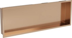 Mexen X-Wall-R fülkés polc peremmel, 90 x 30 cm, kefélt réz - 19C0903010