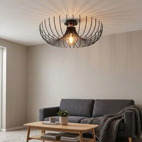 Aspendos N-639 fekete fém függőlámpa, Ø56 cm