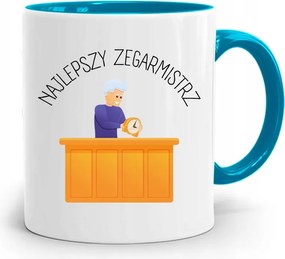 Kék Bögre Óramesternek A Legjobb Ajándék fényképes nyomtatással