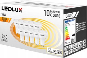 Led izzó GU10 10W (10db-os szett) Prémium Hatékony