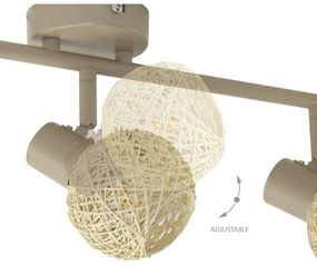 Spotlámpa DEX 3xE14/10W/230V bézs/krém