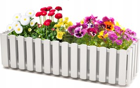 Virágtartó balkonláda 18x58x16,2 cm fehér