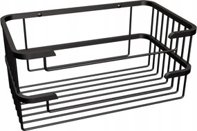 Zuhanykosár téglalap alakú 21cm fekete 527/NG