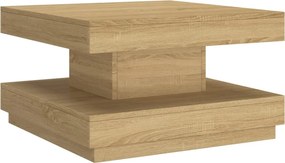 vidaXL világosbarna MDF dohányzóasztal 60 x 60 x 35 cm