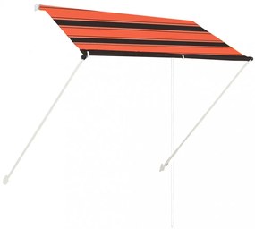 narancssárga és barna feltekerhető napellenző 200 x 150 cm
