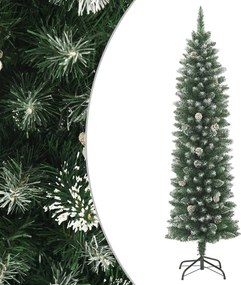 vidaXL vékony PVC műkarácsonyfa állvánnyal 150 cm