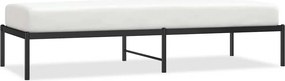 vidaXL fekete fém ágykeret 75 x 190 cm